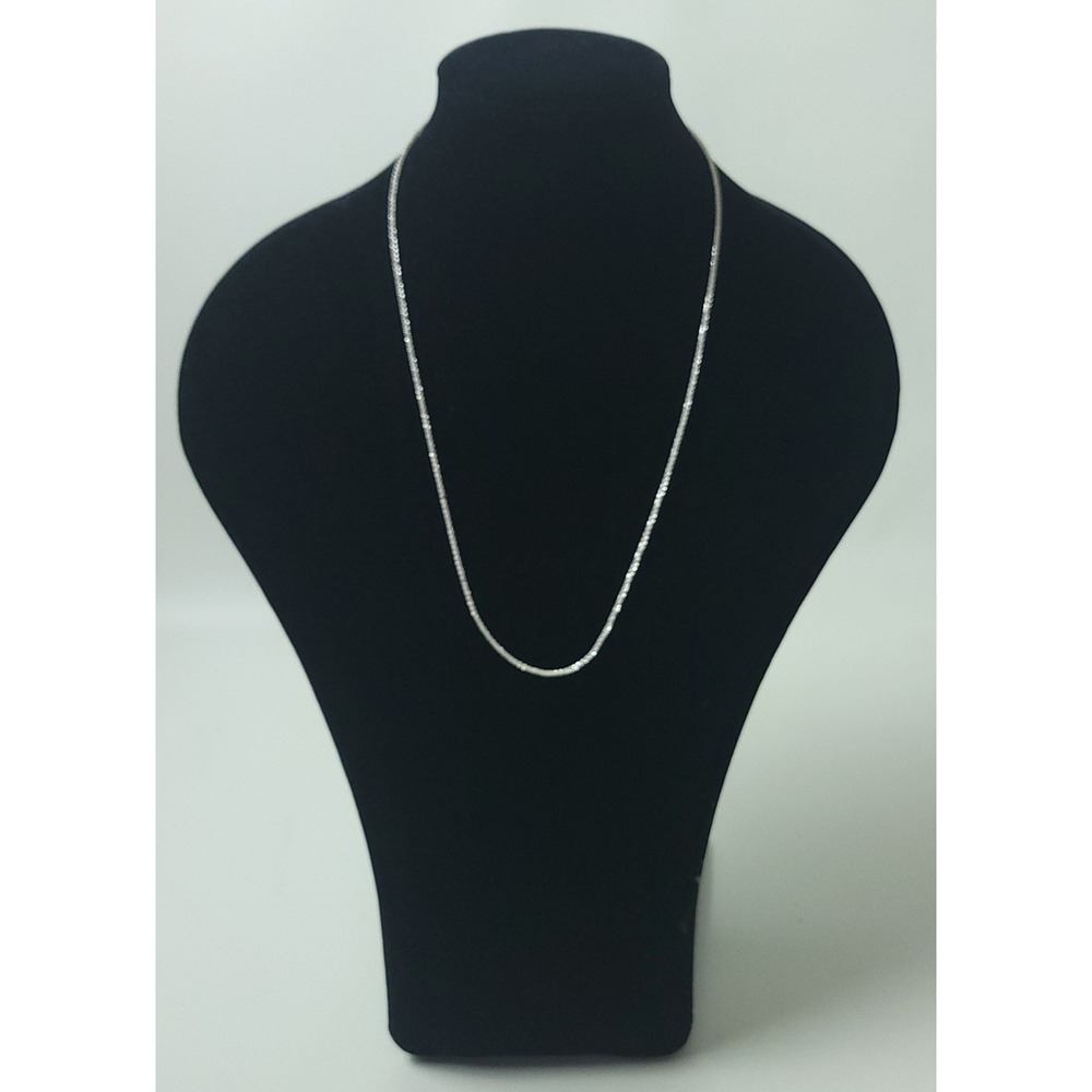 Sterling Silver Textured Sparkle Popcorn Chain Necklace KA1772 Italy 925 6.4 24"